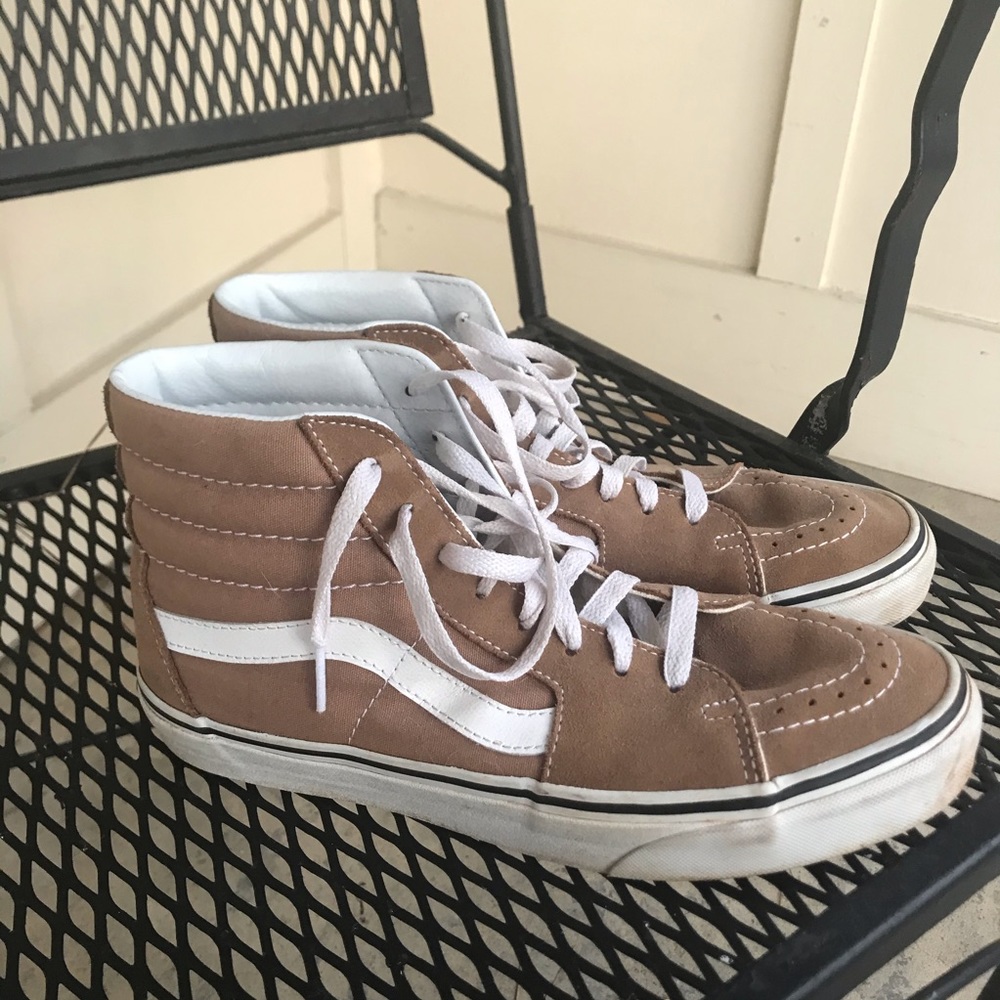 Brown high top vans